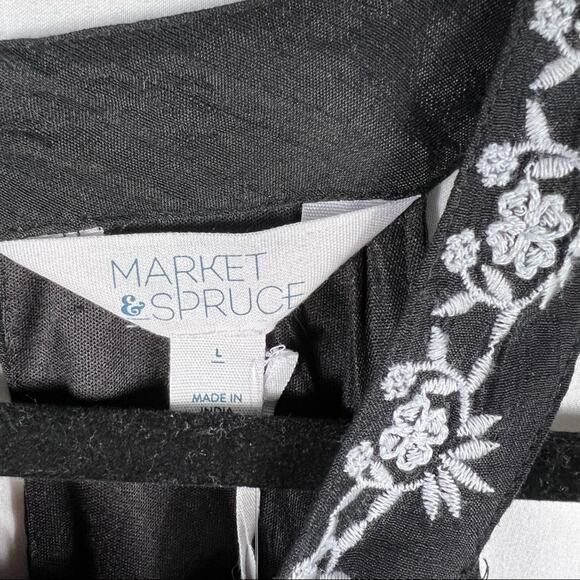 MARKET & SPRUCE Tianna Embroidered Halter Dress NWT in Large - Picture 2 of 4